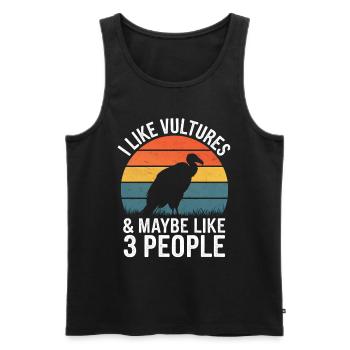 Geier - Männer Premium Bio Tank Top - Schwarz - Vorne - Michal (187cm)