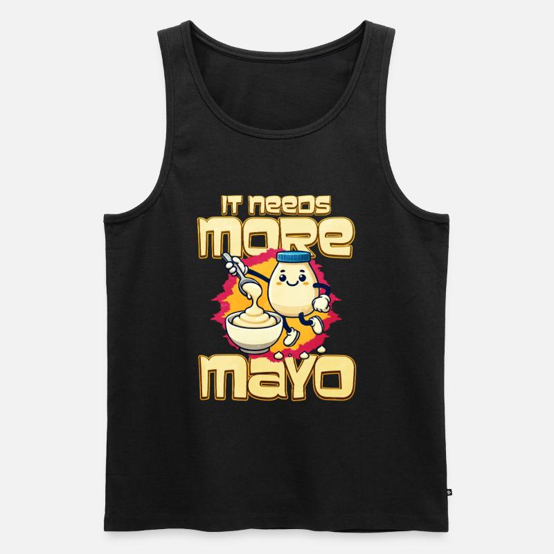 Mayonnaise - Männer Premium Bio Tank Top - Schwarz