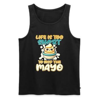 Mayonnaise - Männer Premium Bio Tank Top - Schwarz - Vorne - Michal (187cm)