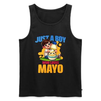 Mayonnaise - Männer Premium Bio Tank Top - Schwarz - Vorne - Michal (187cm)