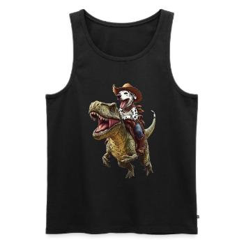Dalmatiner - Männer Premium Bio Tank Top - Schwarz - Vorne - Michal (187cm)