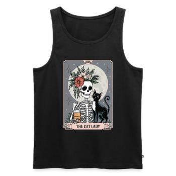 Tarotkarte - Männer Premium Bio Tank Top - Schwarz - Vorne - Michal (187cm)