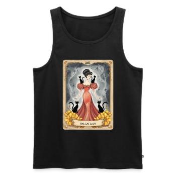 Tarotkarte - Männer Premium Bio Tank Top - Schwarz - Vorne - Michal (187cm)