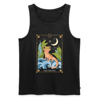Tarotkarte - Männer Premium Bio Tank Top - Schwarz - Vorne - Michal (187cm)