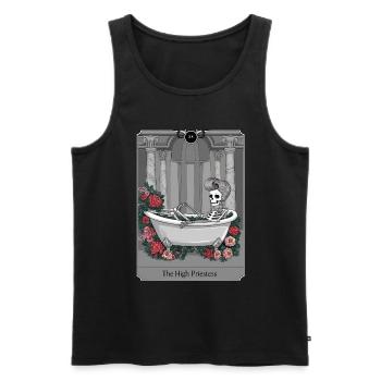 Tarotkarte - Männer Premium Bio Tank Top - Schwarz - Vorne - Michal (187cm)