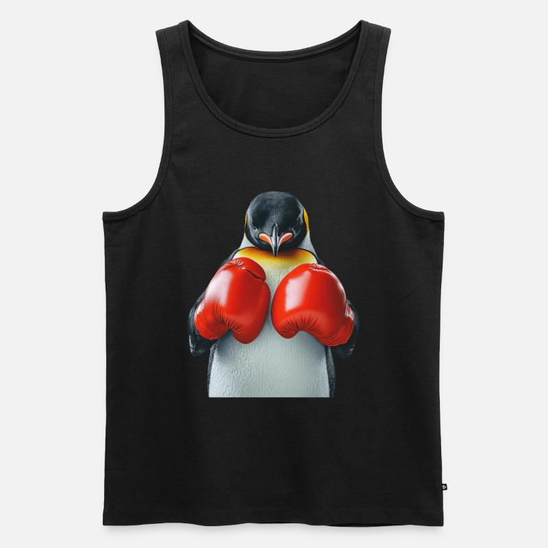 Pinguin - Männer Premium Bio Tank Top - Schwarz