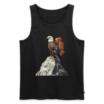 Adler - Männer Premium Bio Tank Top - Schwarz - Vorne - Michal (187cm)