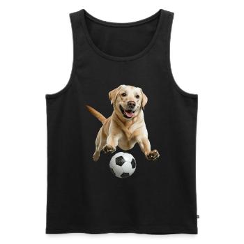Labrador Retriever - Männer Premium Bio Tank Top - Schwarz - Vorne - Michal (187cm)
