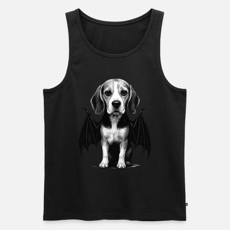 Beagle - Männer Premium Bio Tank Top - Schwarz