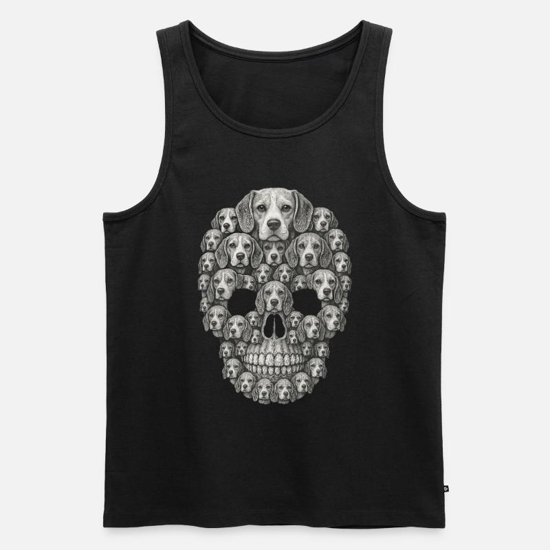Beagle - Männer Premium Bio Tank Top - Schwarz