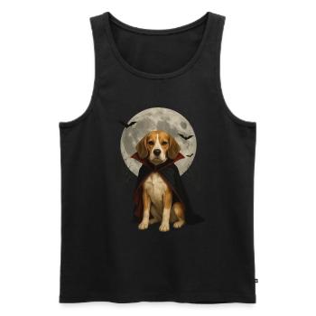 Beagle - Männer Premium Bio Tank Top - Schwarz - Vorne - Michal (187cm)