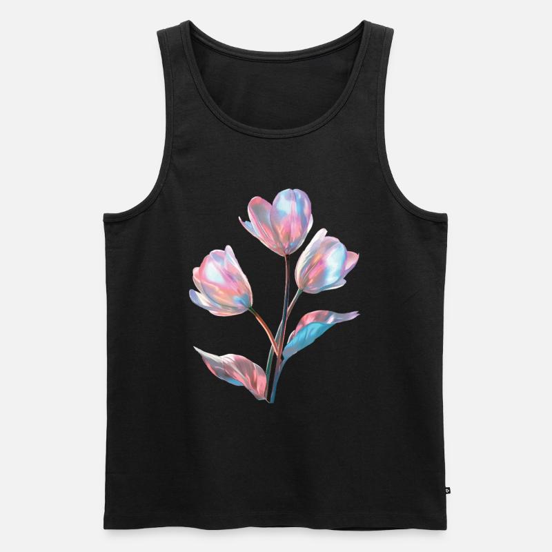 Tulpe - Männer Premium Bio Tank Top - Schwarz