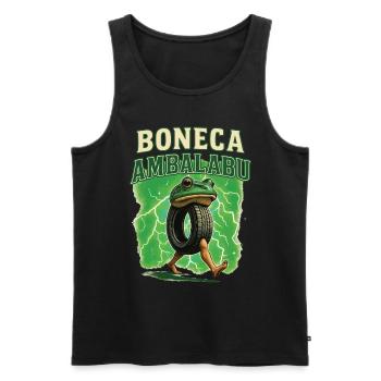 Frosch - Männer Premium Bio Tank Top - Schwarz - Vorne - Michal (187cm)