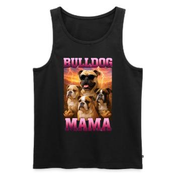 Bulldogge - Männer Premium Bio Tank Top - Schwarz - Vorne - Michal (187cm)