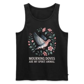 Weiße Taube - Männer Premium Bio Tank Top - Schwarz - Vorne - Michal (187cm)