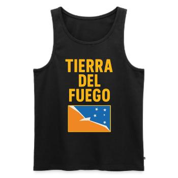 Feuerland - Männer Premium Bio Tank Top - Schwarz - Vorne - Michal (187cm)