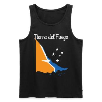 Feuerland - Männer Premium Bio Tank Top - Schwarz - Vorne - Michal (187cm)