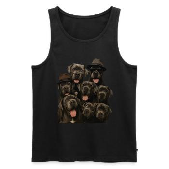 Cane Corso - Männer Premium Bio Tank Top - Schwarz - Vorne - AI Model Male 178 light (178cm)