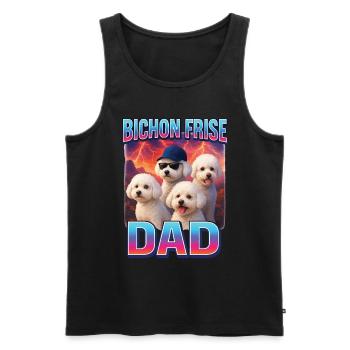 Bichon Frisé - Männer Premium Bio Tank Top - Schwarz - Vorne - AI Model Male 178 light (178cm)