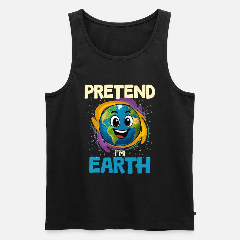 Erde Planet - Männer Premium Bio Tank Top - Schwarz