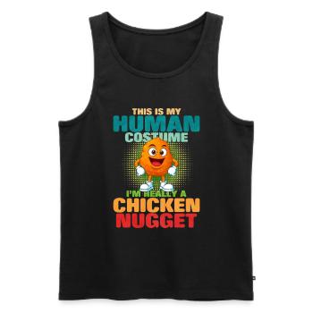 Chicken Nugget - Männer Premium Bio Tank Top - Schwarz - Vorne - AI Model Male 178 light (178cm)