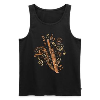 Oboe Spieler Musikinstrument Big Band Fagott - Männer Premium Bio Tank Top - Schwarz - Vorne - AI Model Male 178 light (178cm)
