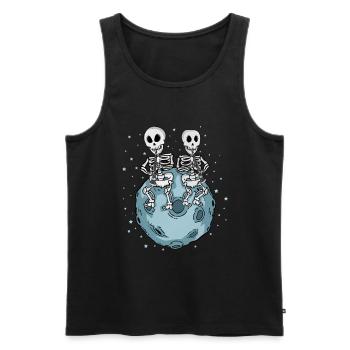 Clarinet Mon Skeleton Music Gift Clarinet - Men's Premium Organic Tank Top - black - Front - AI Model Male 178 light (178cm)