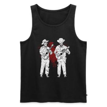 Country Music Zombies Bluegrass Band Mandoline - Débardeur bio Premium Homme - noir - Devant - Michal (187cm)