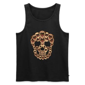 Carlin Propriétaire de Chien Cadeau Femmes Chien Carlin - Débardeur bio Premium Homme - noir - Devant - Michal (187cm)