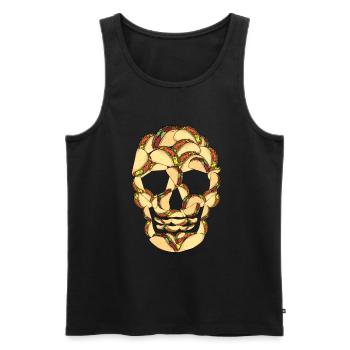 Taco Gift Men Mexican Food Tacos - Débardeur bio Premium Homme - noir - Devant - AI Model Male 178 light (178cm)