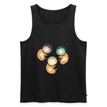 Capybara Gift Astronaut Space Capybara - Men's Premium Organic Tank Top - black - Front - Michal (187cm)