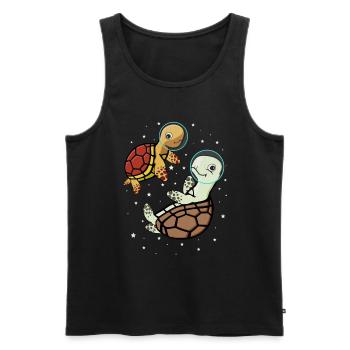 Turtles Astronaut Space Gift Enfants - Débardeur bio Premium Homme - noir - Devant - Michal (187cm)