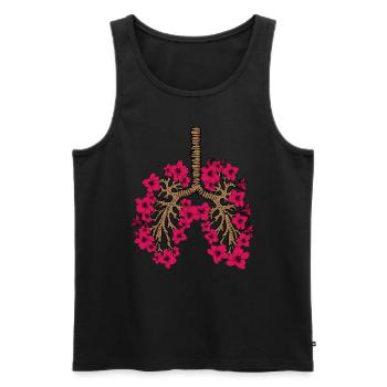 Jardin Fleuriste Cadeau Femmes Plantes Fleurs - Débardeur bio Premium Homme - noir - Devant - Michal (187cm)
