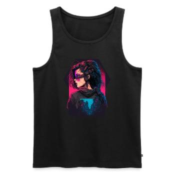 Science Fiction Lady the excellent gift for - Men's Premium Organic Tank Top - black - Front - Michal (187cm)