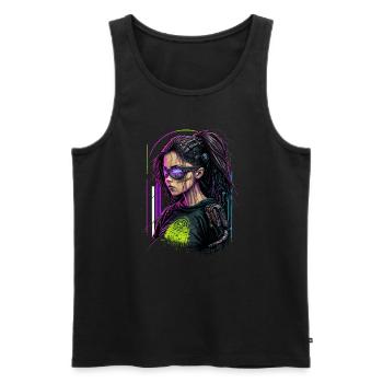 Fearsome Punk Lady the simple birthday gift for - Men's Premium Organic Tank Top - black - Front - Michal (187cm)