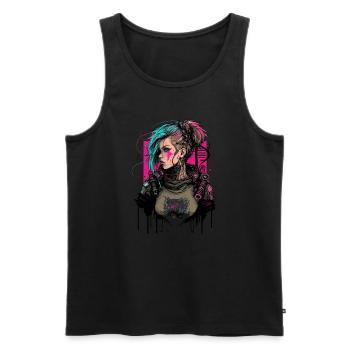 Punk Lady l’excellent cadeau pour les fans de fiction - Débardeur bio Premium Homme - noir - Devant - Michal (187cm)