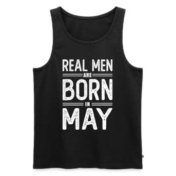Geburtstag Echte Männer sind Im Mai Geboren - Männer Premium Bio Tank Top - Schwarz - Vorne - Michal (187cm)