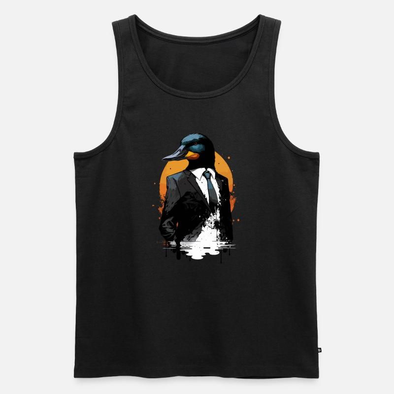 Ente - Männer Premium Bio Tank Top - Schwarz