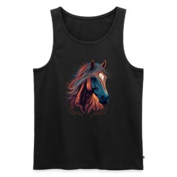 Stute - Männer Premium Bio Tank Top - Schwarz - Vorne - AI Model Male 178 light (178cm)