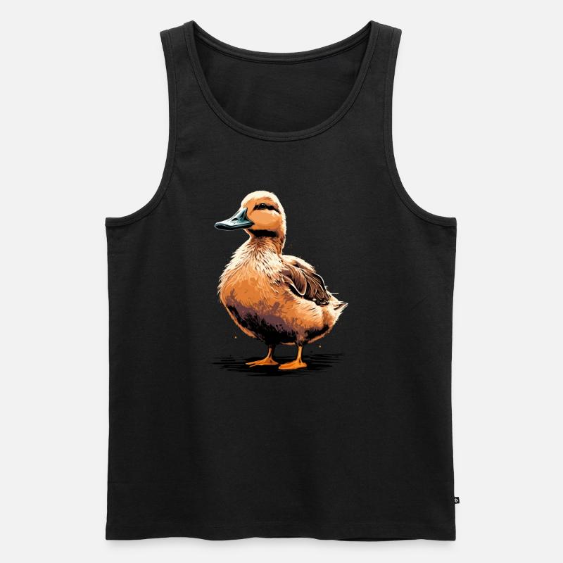 Junge Ente - Männer Premium Bio Tank Top - Schwarz