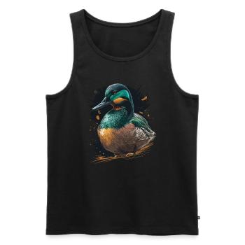 Entenjäger Geschenk - Männer Premium Bio Tank Top - Schwarz - Vorne - Michal (187cm)