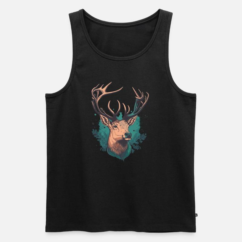Hirschjagd Liebhaber - Männer Premium Bio Tank Top - Schwarz
