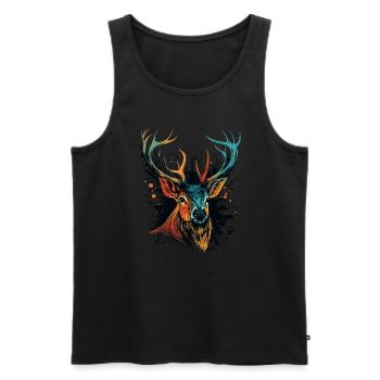 Wild Animal Lover - Men's Premium Organic Tank Top - black - Front - AI Model Male 178 light (178cm)