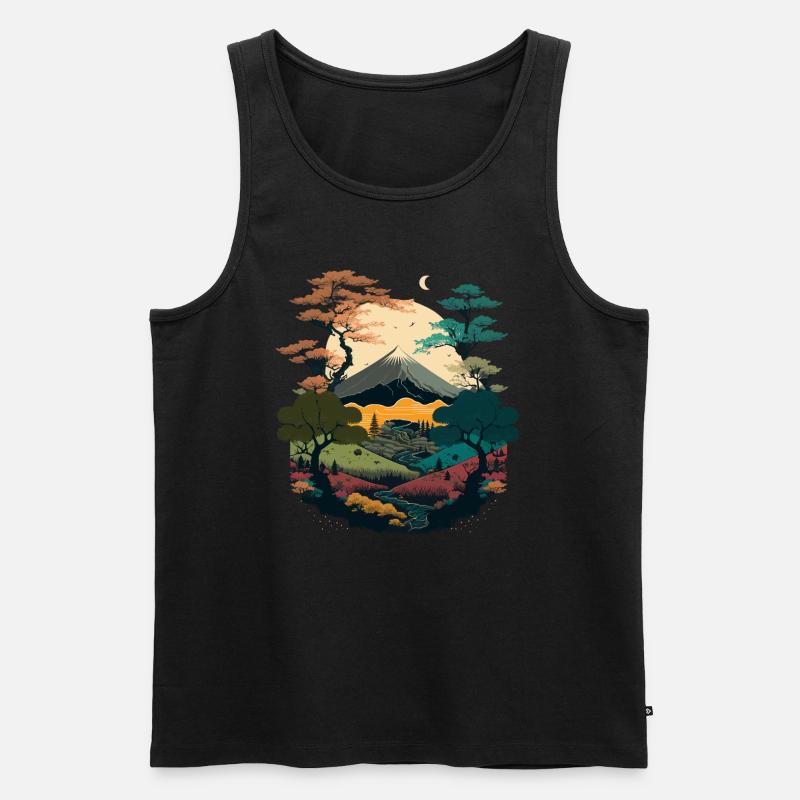 Illustration im Querformat - Männer Premium Bio Tank Top - Schwarz
