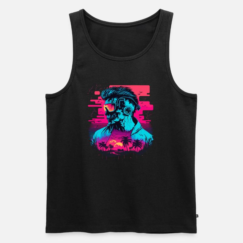 Funk der Zukunft - Männer Premium Bio Tank Top - Schwarz