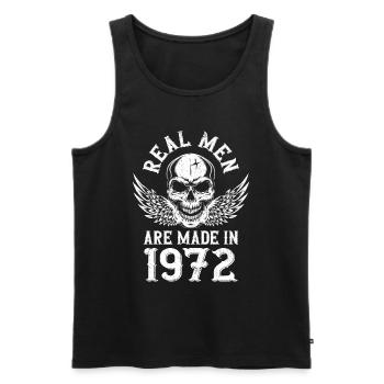 Geburtstag 1972 Echte Männer sind 1972 geboren - Männer Premium Bio Tank Top - Schwarz - Vorne - Michal (187cm)