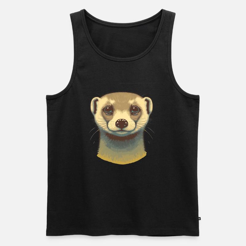 Frettchen Design - Männer Premium Bio Tank Top - Schwarz