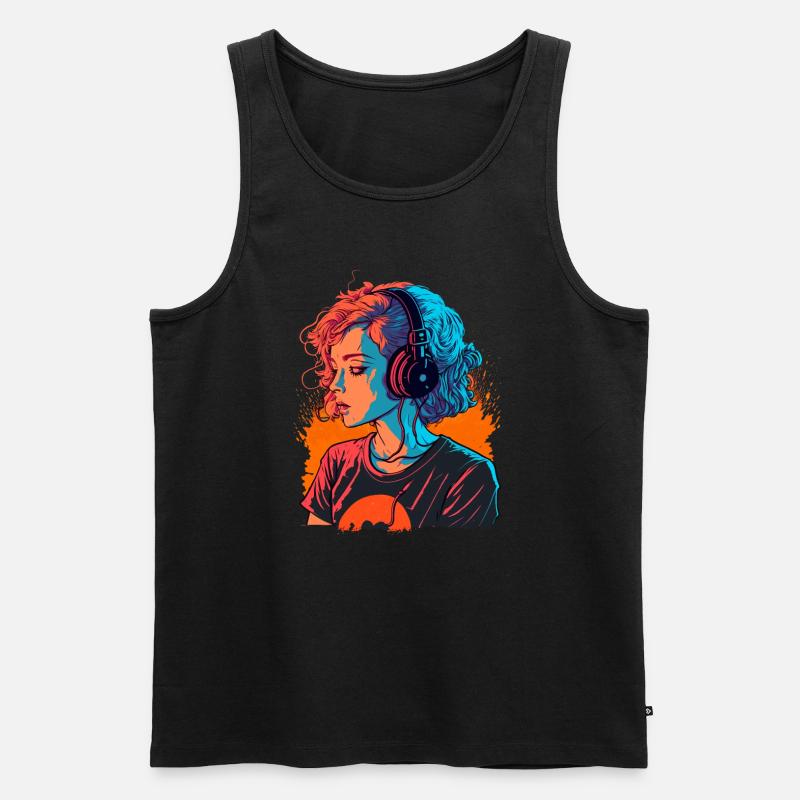 Süßes Mädchen - Männer Premium Bio Tank Top - Schwarz