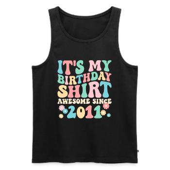 Geburtstag Geburtstagsshirt besonders seit 2011 - Männer Premium Bio Tank Top - Schwarz - Vorne - Michal (187cm)