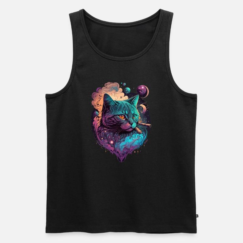 Nette Katze - Männer Premium Bio Tank Top - Schwarz